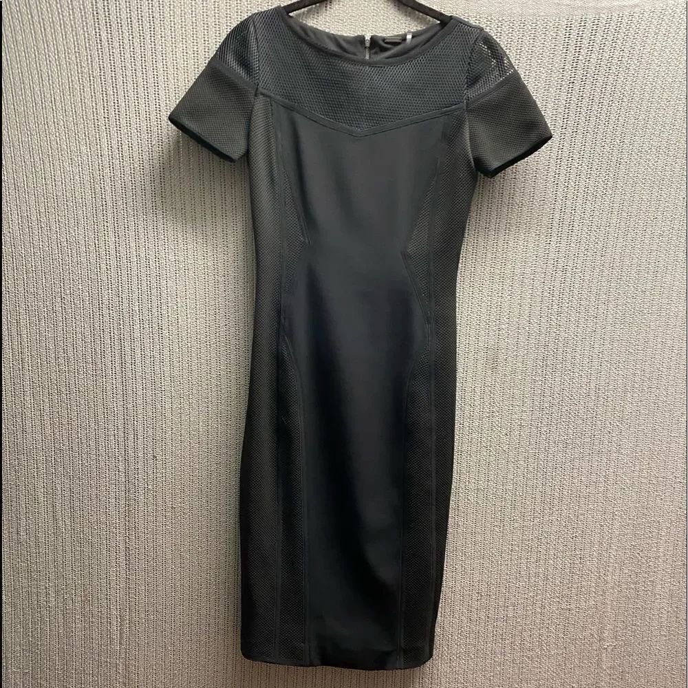 Elie Tahari black net front back zipper great condition